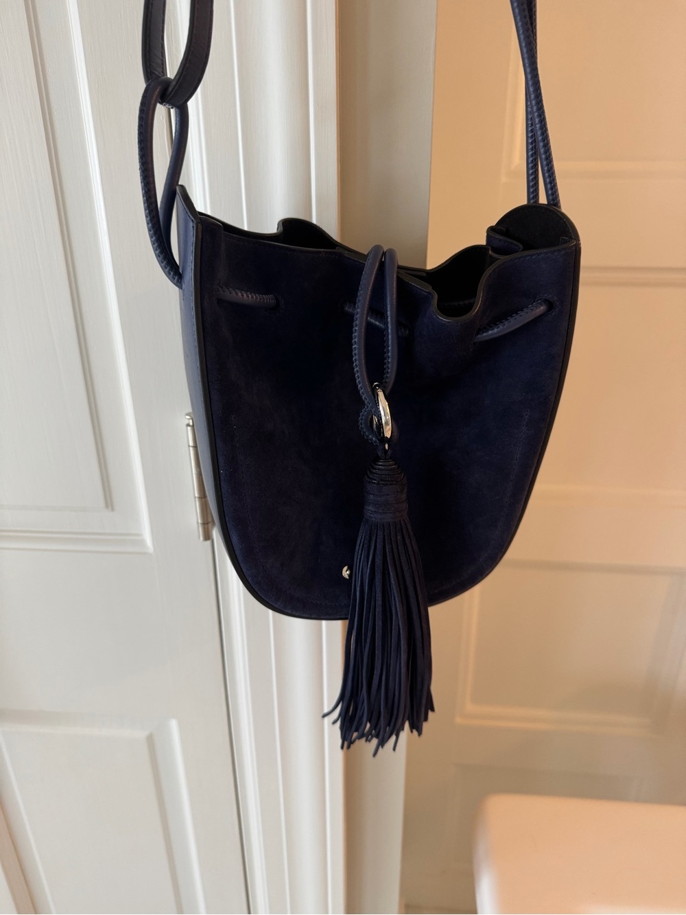 Rebecca Minkoff Navy Suede Tassel Crossbody